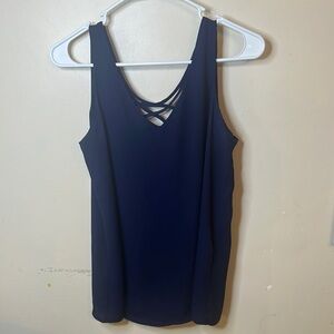 Navy Blue Sleeveless Women's Top